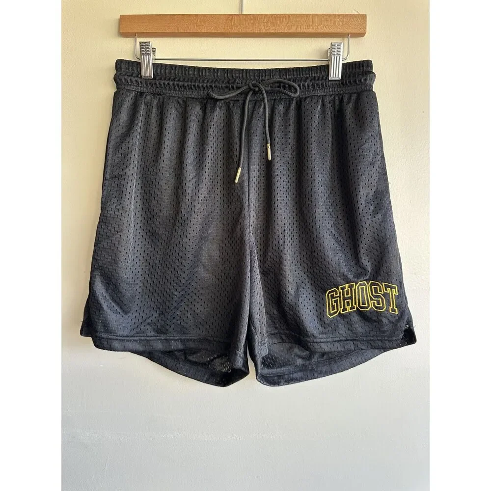 Inaka Power Ghost Mesh Shorts Medium Black Gold Limited Edition 5” Athletic Gym